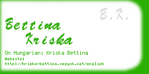 bettina kriska business card